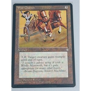 Magic The Gathering War Chariot Ice Age‎ 1995 Artifact MTG Card Dameon Willich